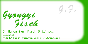 gyongyi fisch business card